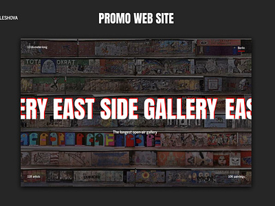 East Side Gallery Promo art gallery berlin east side gallety graphite drawing landing page design landingpage longread promo typogaphy ui ux