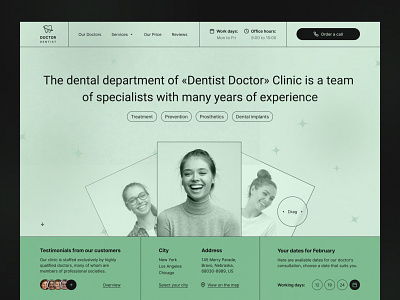 Landing page for clinic «Dentist Doctor»