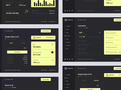 Whale Loans - crypto financial tool dark theme analytics animation blockchain chart clean cryptocurrency dashboard finance interface minimal modern nav product product design saas trading ui uidesign ux wallet