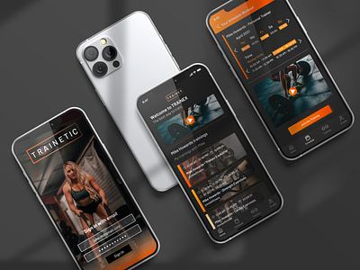 Trainetic Online Workout Mobile App app design application mobile app mobile ui mobile ux online online training trainers training uiux workout workout app