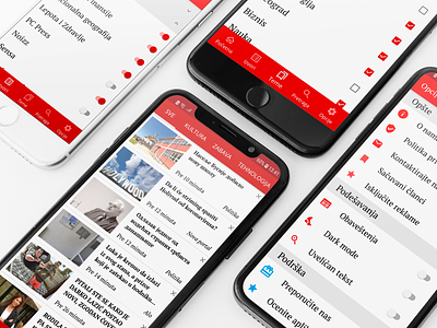 Novine Srbija News App app design application design mobile app mobile ui mobile ux news news app ui ux
