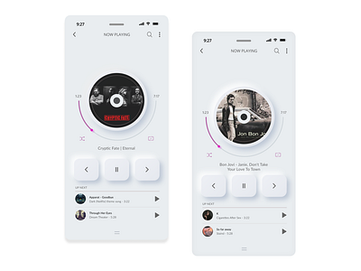 neumorphism music player ui