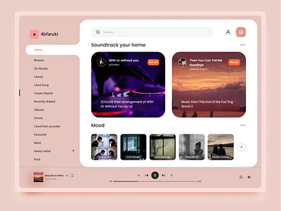 Music Streaming player UI design