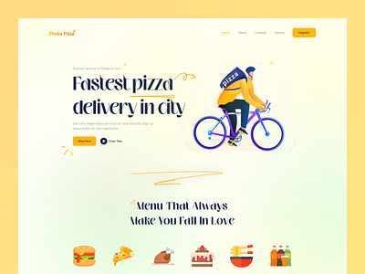Pizza Delivery Website Landing Page delivery website food landing page food website landing page pizza