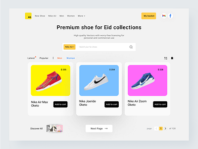Shoes Website Landing Page header adidas converse creative ecommerce fashion header section hero section homepage nike air nike running online shop shoes shoes app shopify store shopify website sneakers ui web design