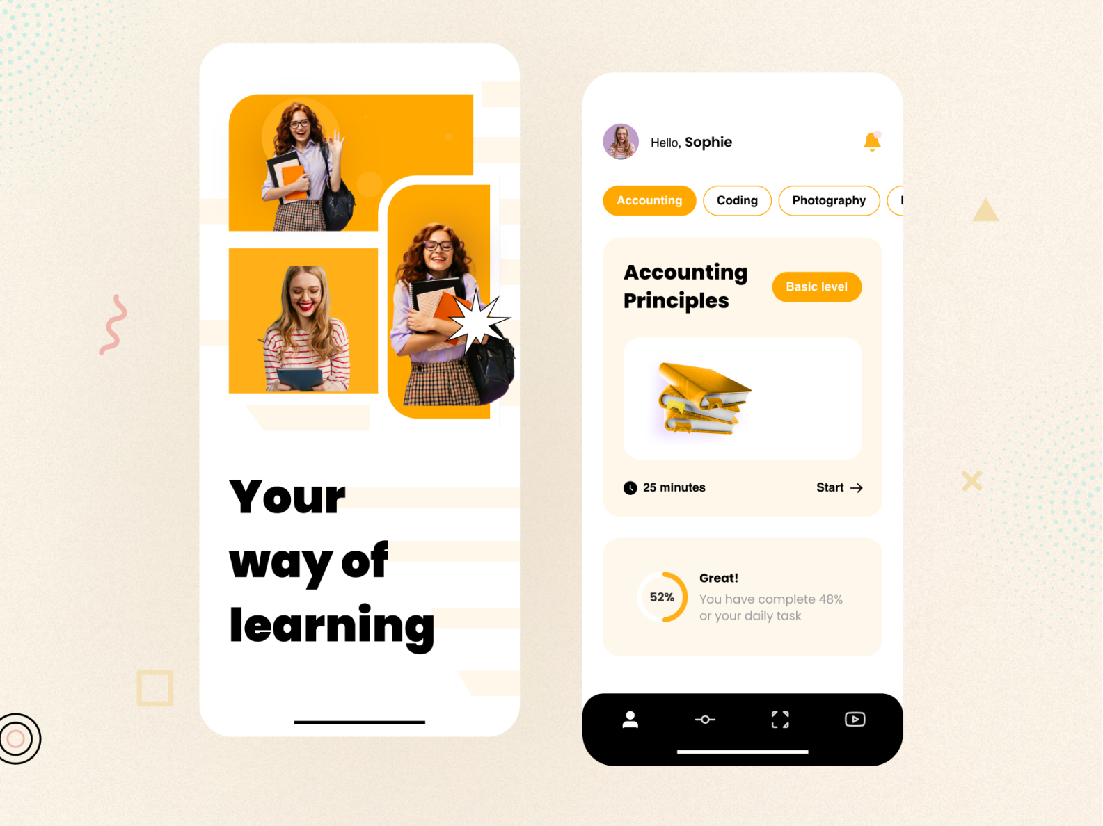 E-learning Mobile App by Ab Faruki on Dribbble