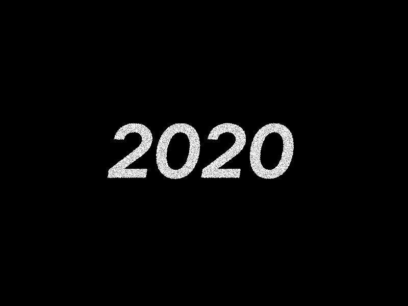 2020 Glitch 2020 after effects animated gif glitch motion beast motion design school motion graphic noise texture numbers rgb sci fi stripes