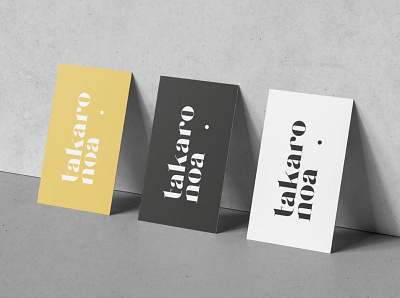 Huefner Design | takaro noa branding business cards clean corporate identity germany logo minimal stationary typography