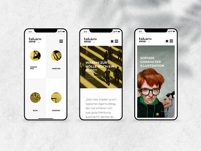 Huefner Design | takaro noa branding clean corporate identity germany minimal mobile ui ux web webdesign