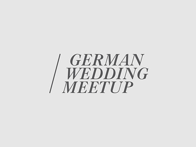 Huefner Design | Logo German Wedding Meetup