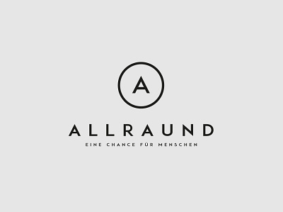 Huefner Design | Logo allrAUnd gGmbH award brand brand identity branding corporate identity germany logo logo design logodesign mark minimal social typography