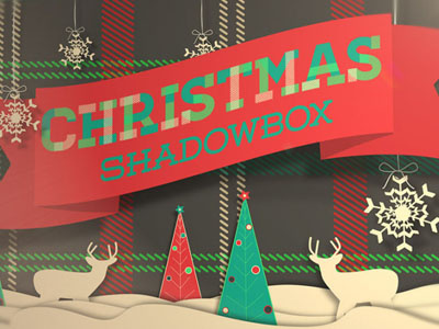 Christmas Shadowbox After Effects Template 2d animation adobe after effects christmas design holiday motion graphics shadowbox template