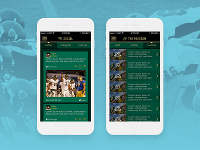 Baylor Bears App app design ui ux