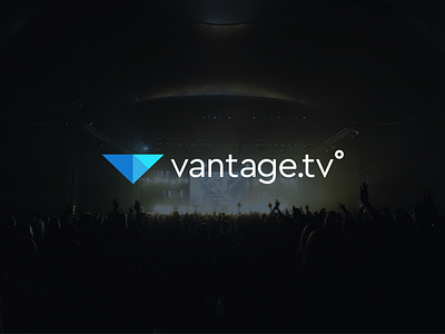 Vantage Logo blue branding logo startup