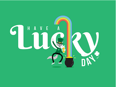 St. Patrick's Day illustration character green ideaware illustration lucky mascot patrick saint wolf