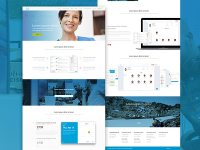 Cisco landing page blue design ideaware landing proposal simple web