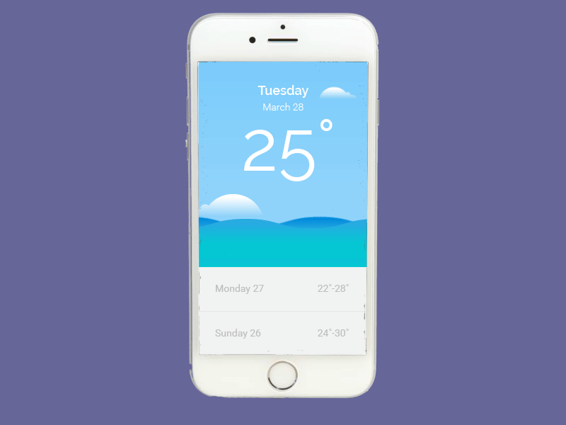 Weather animation apps cellphone deign gif graphic design ideaware movement weather