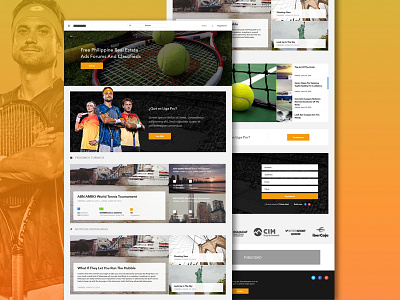 Website proposal color composition design diseño graphic ideaware landing sport tennis website