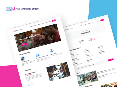 NLS - American English School design desktop english learning prototype school ui ux website