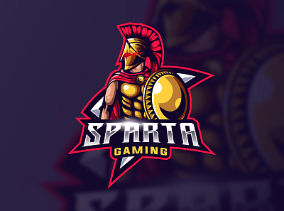 Sparta Gaming branding colosseum design e sport mascot logo streamer esport illustration logo logo mascot streamer twitch mascot shield spartan streamer vector