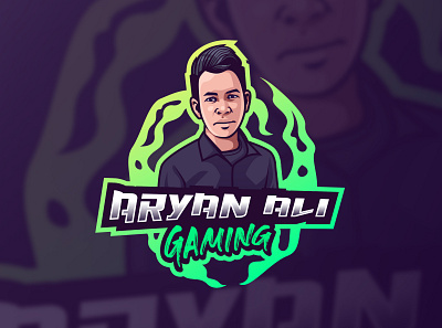Aryan Ali Gaming branding design e sport mascot logo streamer esport gaming illustration logo mascot streamer vector