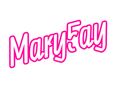 MaryFay's 5th logo name outline typographic typography