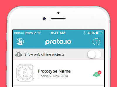 Proto.io App mobile app player prototype