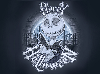 Happy Helloween holiday illustration illustrations illustrator industrialdesign typography