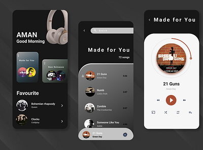 Music app ui