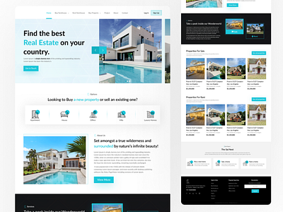 Real Estate Website branding design estate figma graphic design icon logo real realestate ui webbsite