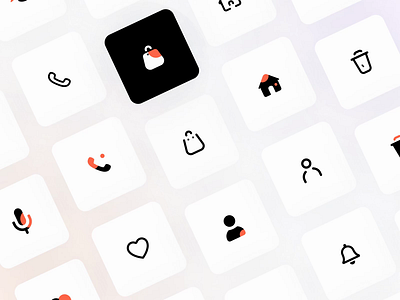 Visiolab Sweet Home App Icons app chat coffee delivery design hart home icons illustration minimal order set sweets tasty ui vector