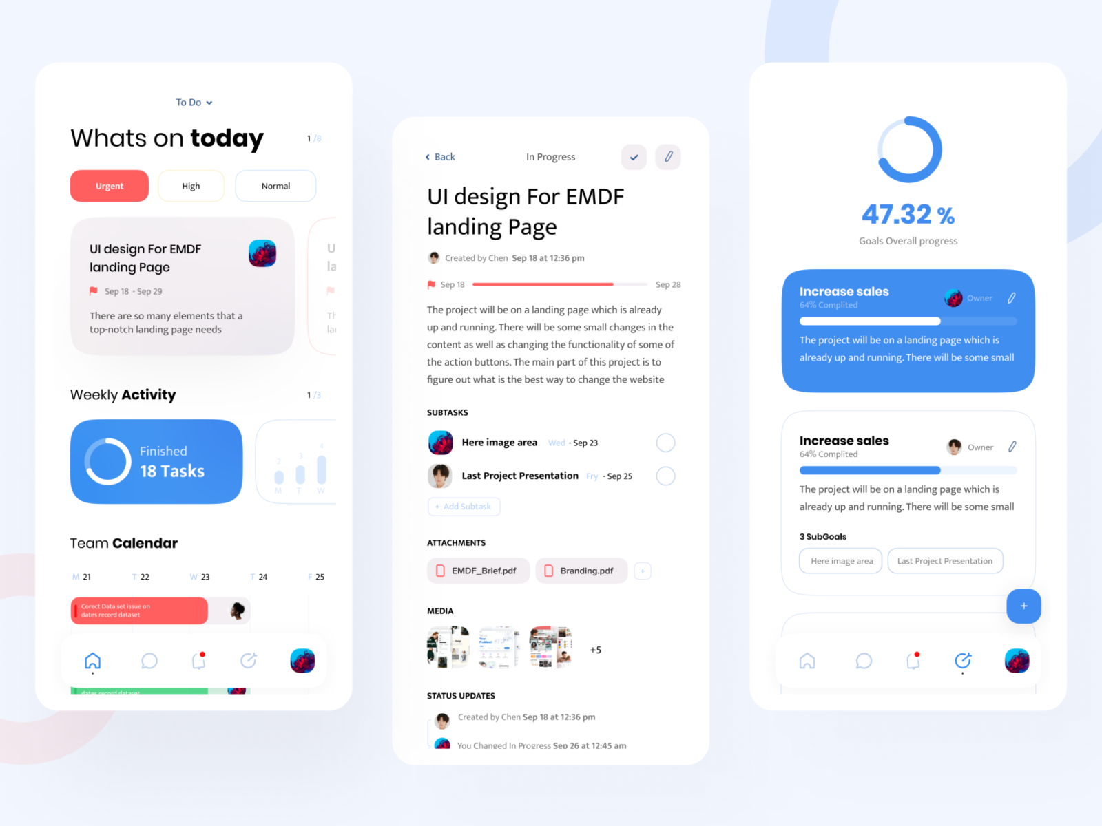 Task management APP by visiolab on Dribbble