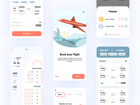 Flight App UI by visiolab on Dribbble