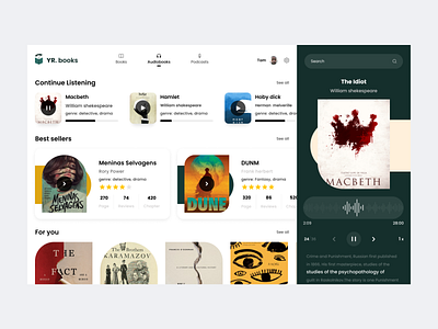 Online Books App app app books audio audio books audio books store book books design illustration logo online books online books app ui ux