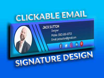 Clickable Email Signature Blue Color, clickable clickable email signature email signature email signature design html email signature outlook shuvo6321 shuvo8508