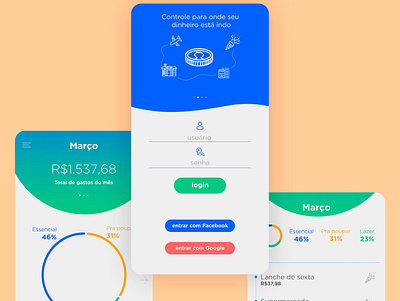App para controle de gastos app appdesign design prototype ui uiux