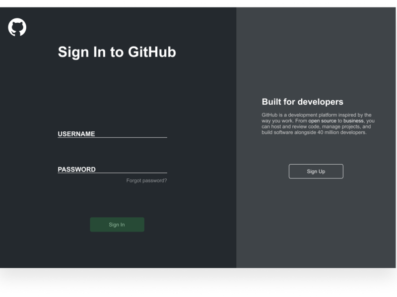 GitHub form animation by Max Sahnenko on Dribbble