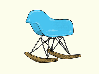 Eames chair #1 eames chair hand drawn illustration