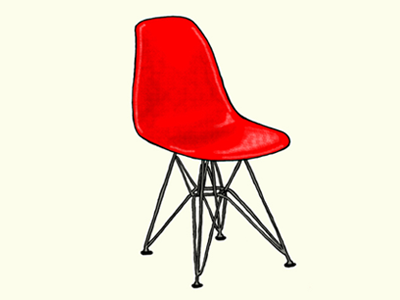 Eames Chair #2 eames chair hand drawn illustration