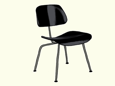 Eames chair #4 eames chair hand drawn illustration