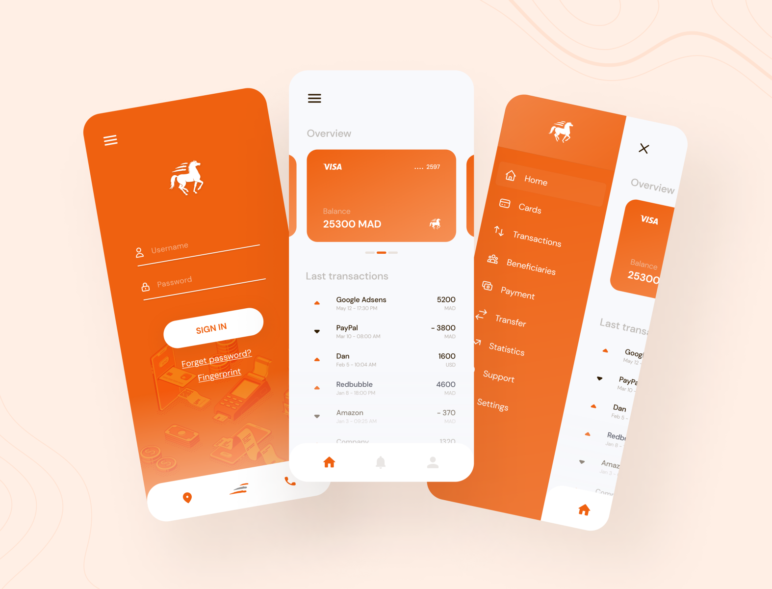 Pocket bank | Financial app by Yaakoub El Hbari on Dribbble