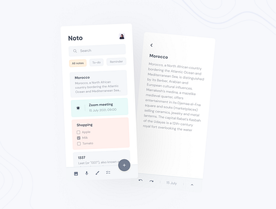 Noto Notepad | UI Design app design demo design minimal notepad todo ui ui design ux