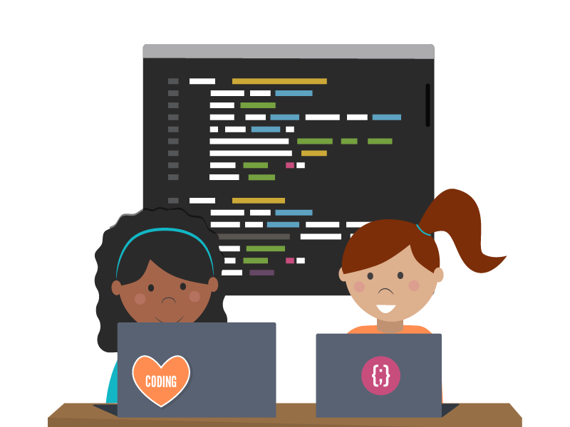 Woman coding