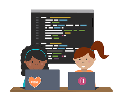 Coder Girls application code coder computer science diversity education girl javascript kid programmer stem student