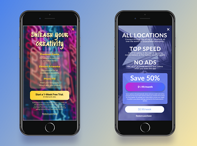 Paywall Examples app design figma mobile mobile app paywall ui uidesign ux