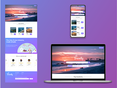 Travelly - website for travel and holiday reservation