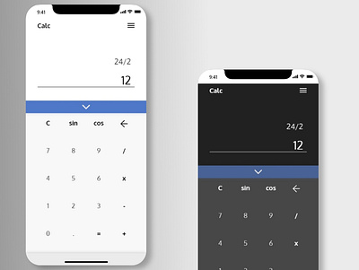 Mobile Calculator application calculator calculator ui dailyui dark mode darkcalculator mathematics uiux ux