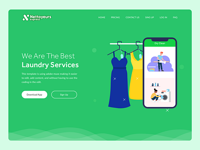 Dry Cleaning Website account card green greens laundry app login order pickup truck pricing signup uiux ux website