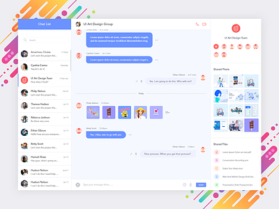 Messenger Redesign app chat app collaborate creative design messenger portfolio social ui uiux ux