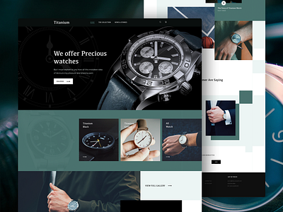 Watch Landing page black creative dark ecommerce green life style ui uiux watch website